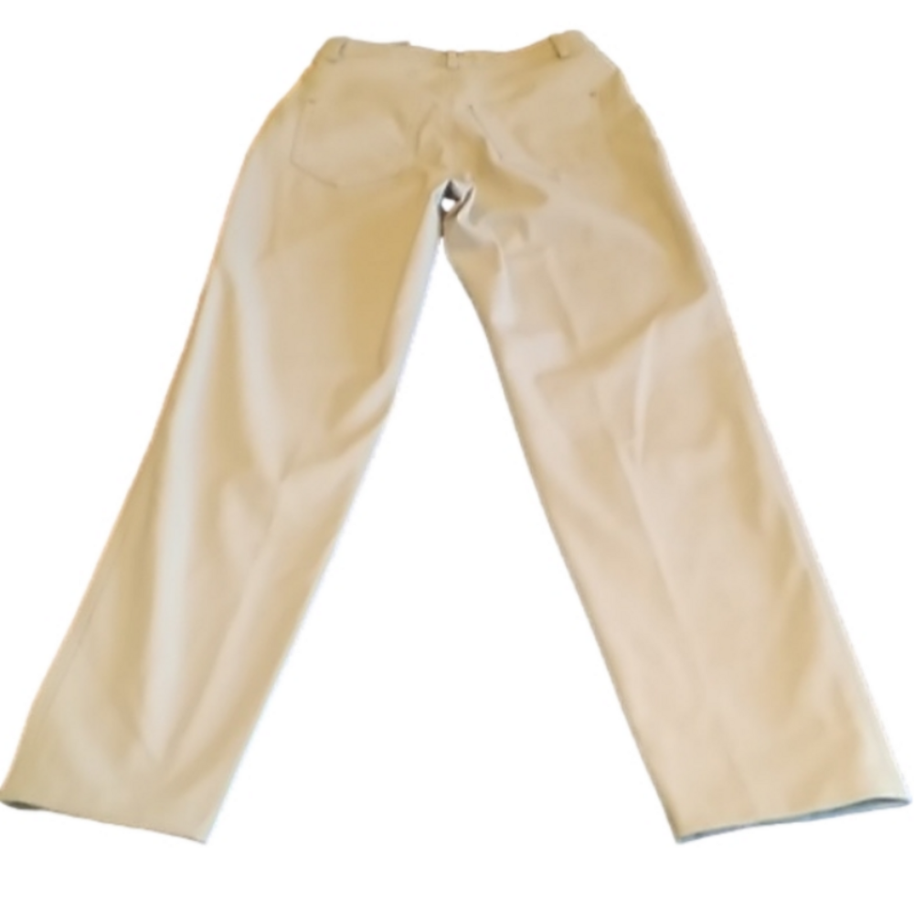 NWOT ZARA Ecru faux leather Mid Rise Straight Leg Pants Size 2 - Picture 10 of 15